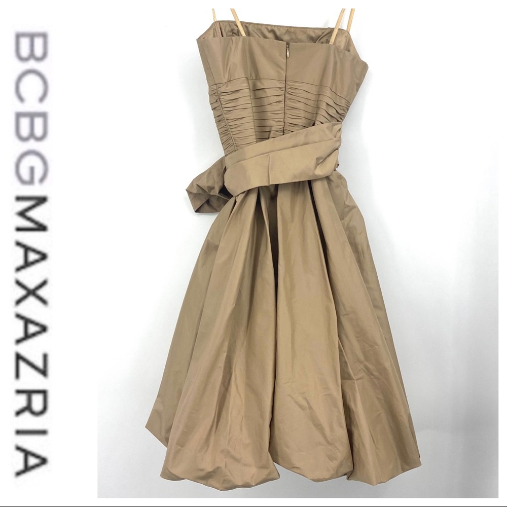 💕SALE💕BCBGMaxAzria Silk Taffeta Strapless Dress - Picture 6 of 11